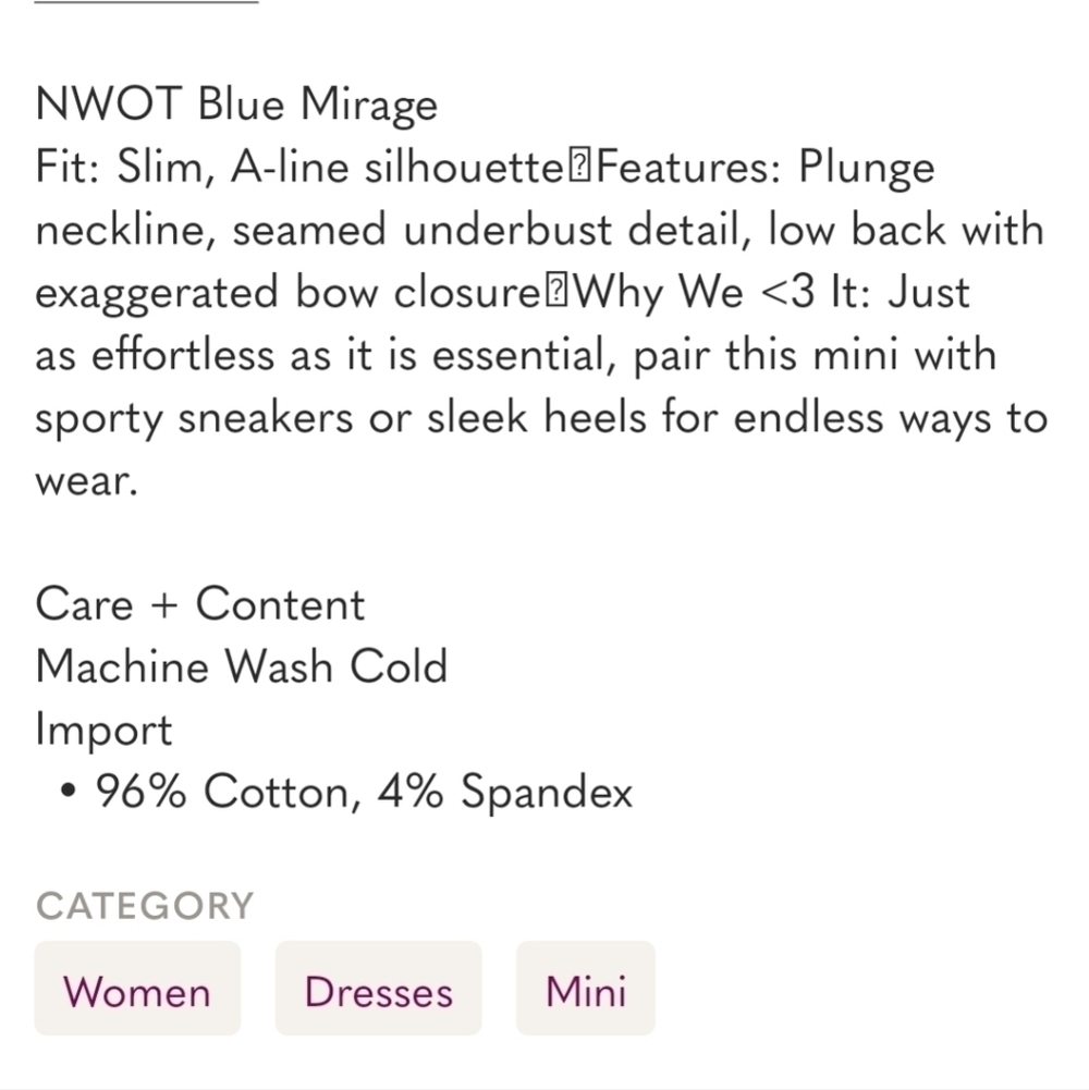 Free People Eye Catching Mini Dress NWOT Size XL TL - Picture 6 of 12